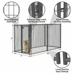 Master Paws 6' H X 5' W Commercial Grade Welded Wire Kennel Panel -Master Paws Sales Store 1711695 P ALT3