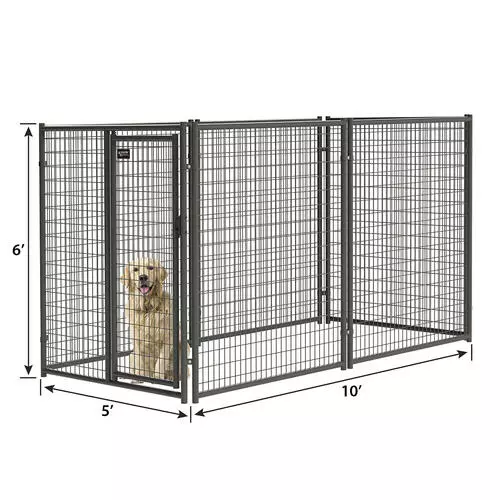 Master Paws 6' H X 5' W Commercial Grade Welded Wire Kennel Gate 6 Master Paws 6' H X 5' W Commercial Grade Welded Wire Kennel Gate - Image 5