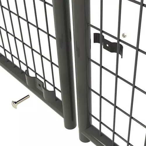 Master Paws 6' H X 5' W Commercial Grade Welded Wire Kennel Gate 7 Master Paws 6' H X 5' W Commercial Grade Welded Wire Kennel Gate - Image 6