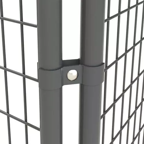 Master Paws 6' H X 5' W Commercial Grade Welded Wire Kennel Gate 8 Master Paws 6' H X 5' W Commercial Grade Welded Wire Kennel Gate - Image 7