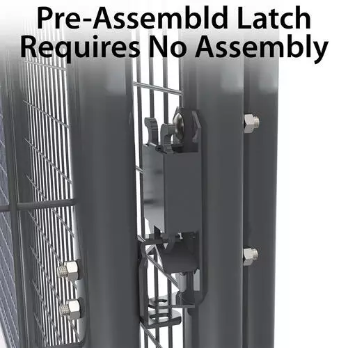 Master Paws 6' H X 5' W Commercial Grade Welded Wire Kennel Gate 10 Master Paws 6' H X 5' W Commercial Grade Welded Wire Kennel Gate - Image 9