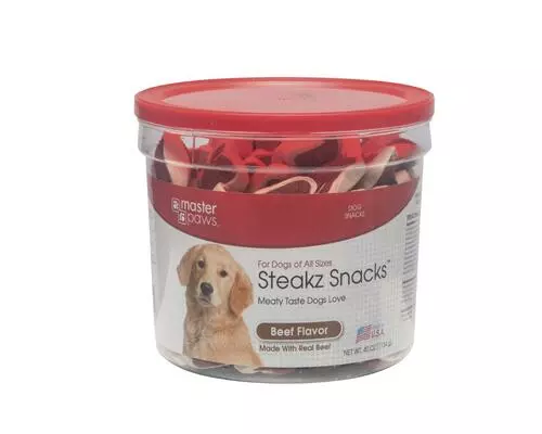 Master Paws® Steakz Snacks® Beef Flavor Dog Treats - 40 Oz 3 Master Paws® Steakz Snacks® Beef Flavor Dog Treats - 40 Oz