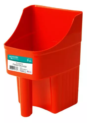 Master Paws Plastic Enclosed Pet Food Scoop - 3 Qt 3 Master Paws Plastic Enclosed Pet Food Scoop - 3 Qt