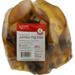 Master Paws® Jumbo Pig Ear Dog Chew - 4 Ct