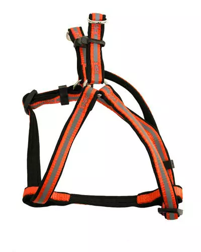 Master Paws® Adjustable Orange Reflective Dog Harness - Medium 3 Master Paws® Adjustable Orange Reflective Dog Harness - Medium