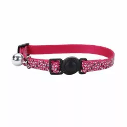 Master Paws® 3/8" Reflective Pink Heart Adjustable Breakaway Cat Collar