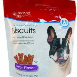 Master Paws® Bacon Flavored Dog Biscuits For Medium Breed Dogs - 4 Lb