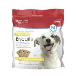 Master Paws® Grain-Free Oven-Baked Chicken & Chickpea Biscuit Dog Treats - 64 Oz