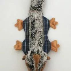 Master Paws® Plaid Raccoon Stuffing-Free Dog Toy - Assorted Colors