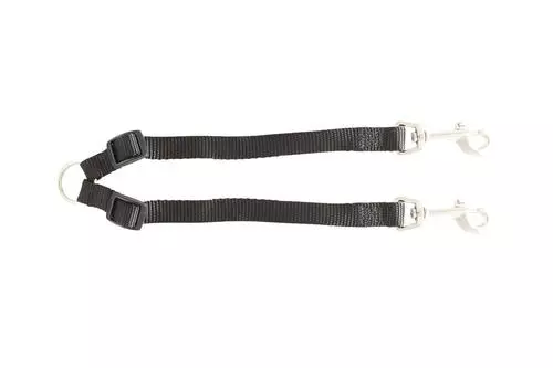 Master Paws® Adjustable Black Nylon Dog Leash Coupler - Medium 3 Master Paws® Adjustable Black Nylon Dog Leash Coupler - Medium