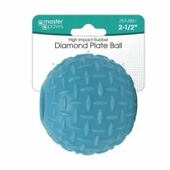 Master Paws® High Impact Rubber Diamond Plate Ball Dog Toy - 2.5" -Master Paws Sales Store 575504 1