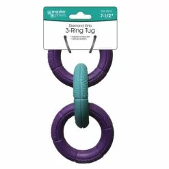 Master Paws® Diamond Grip 3-Ring Tug Dog Toy - 7.5" -Master Paws Sales Store 575517 1