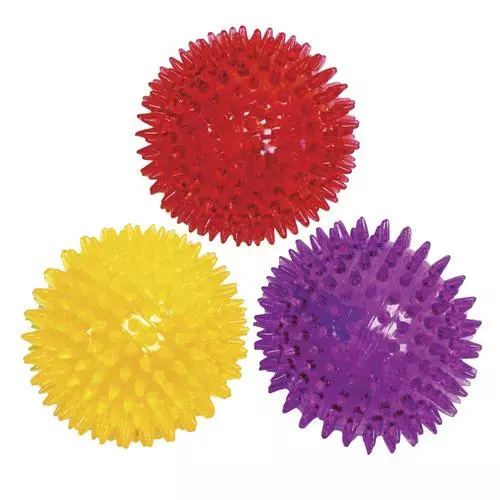 Master Paws® 3.5" Squeaker Ball Dog Toy - Assorted 4 Master Paws® 3.5" Squeaker Ball Dog Toy - Assorted - Image 2