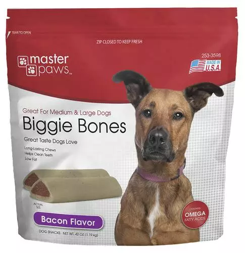 Master Paws™ Biggie Bones Bacon Dog Treats - 42 Oz 3 Master Paws™ Biggie Bones Bacon Dog Treats - 42 Oz