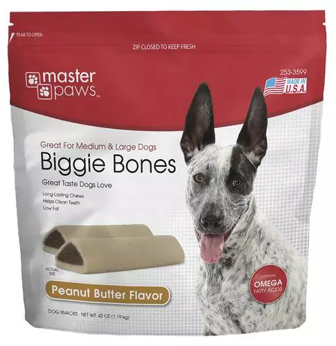 Master Paws™ Biggie Bones Peanut Butter Dog Treats - 42 Oz 3 Master Paws™ Biggie Bones Peanut Butter Dog Treats - 42 Oz