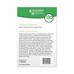 Master Paws® Tiny Dental Brushes Dog Chew Treats - 36 Oz -Master Paws Sales Store MP 130ctTinyDentalChewsleftside